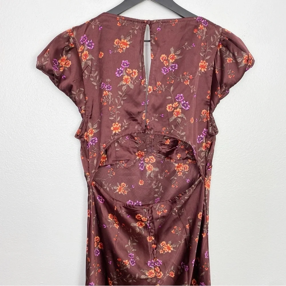Free People Butterfly Babe Dress in Brown Combo